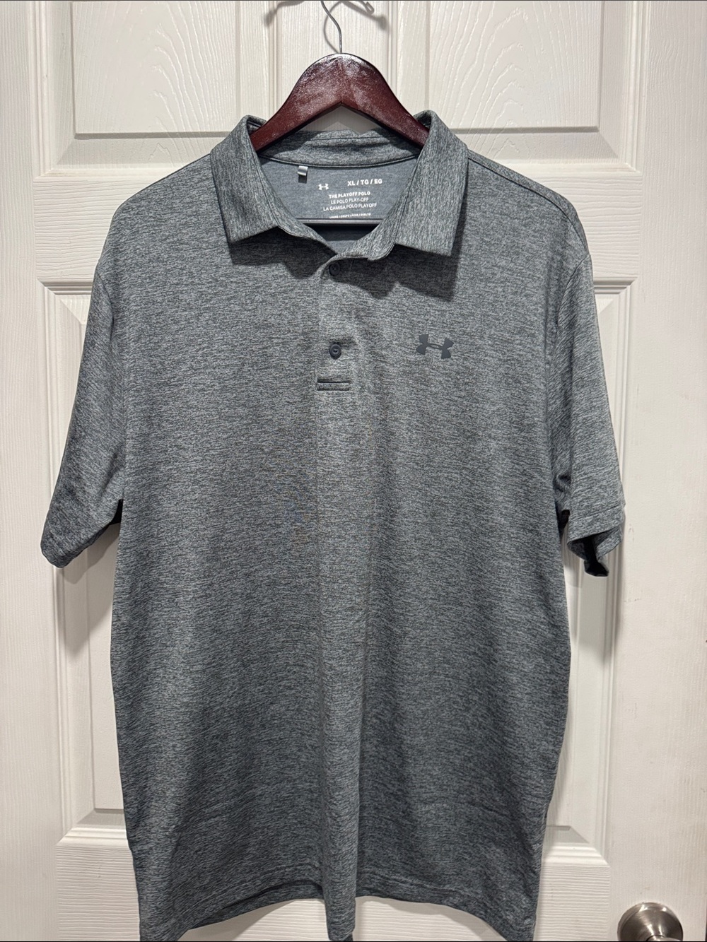 Under Armour Men’s Gray Heather Polo - Short Sleeve Performance